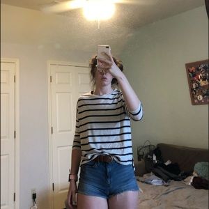 Striped quarter length shirt